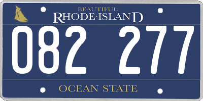 RI license plate 082277