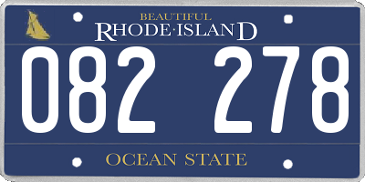 RI license plate 082278