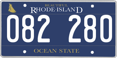 RI license plate 082280
