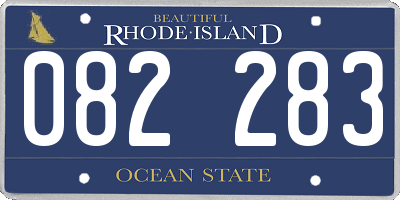 RI license plate 082283