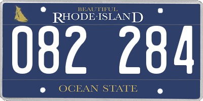 RI license plate 082284