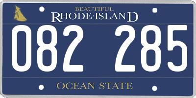 RI license plate 082285