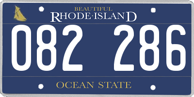 RI license plate 082286