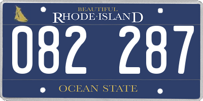 RI license plate 082287