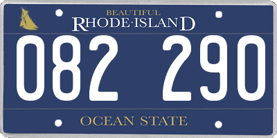 RI license plate 082290