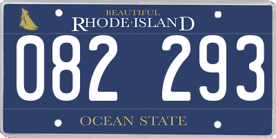 RI license plate 082293