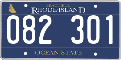 RI license plate 082301