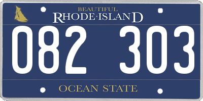 RI license plate 082303