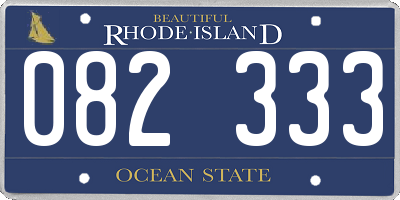 RI license plate 082333