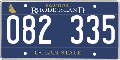 RI license plate 082335