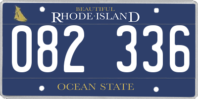 RI license plate 082336