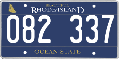 RI license plate 082337