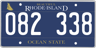 RI license plate 082338