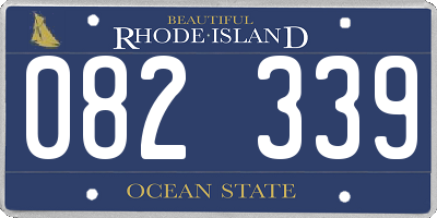 RI license plate 082339
