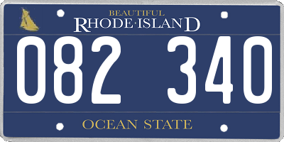 RI license plate 082340