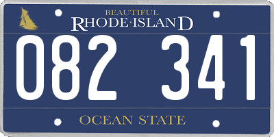 RI license plate 082341