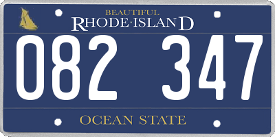 RI license plate 082347