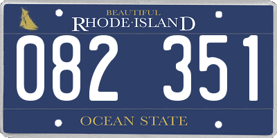 RI license plate 082351