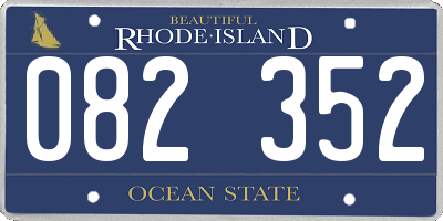 RI license plate 082352