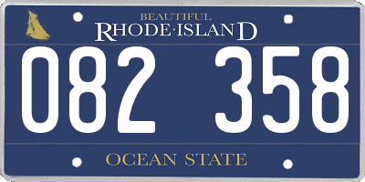 RI license plate 082358