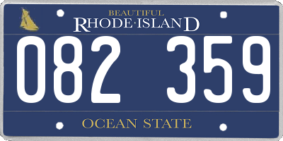 RI license plate 082359