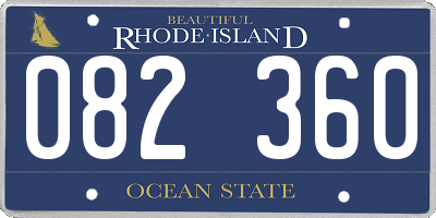 RI license plate 082360