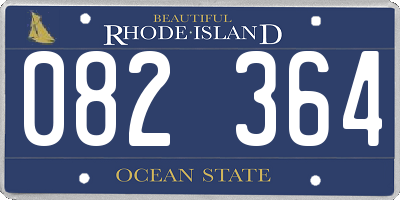 RI license plate 082364