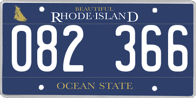 RI license plate 082366