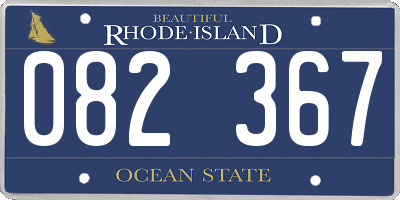 RI license plate 082367