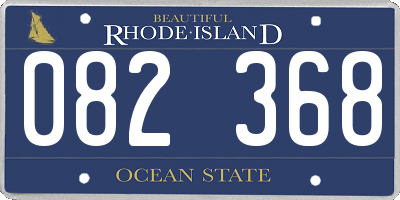 RI license plate 082368