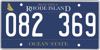 RI license plate 082369