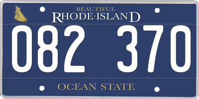 RI license plate 082370