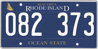 RI license plate 082373
