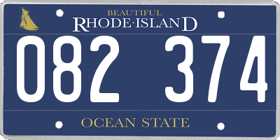 RI license plate 082374