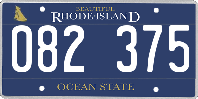 RI license plate 082375