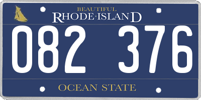RI license plate 082376