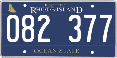 RI license plate 082377