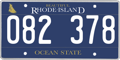 RI license plate 082378