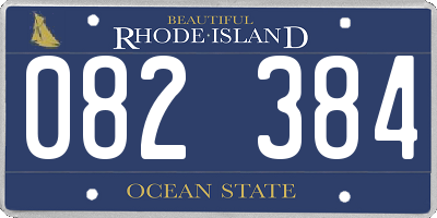 RI license plate 082384