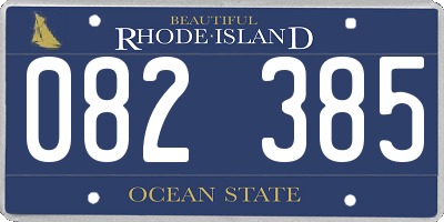 RI license plate 082385