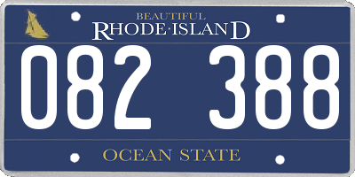 RI license plate 082388