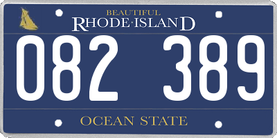 RI license plate 082389