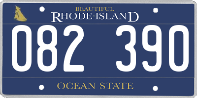 RI license plate 082390