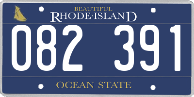 RI license plate 082391