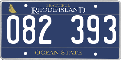 RI license plate 082393