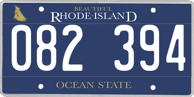 RI license plate 082394