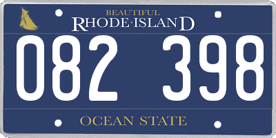 RI license plate 082398