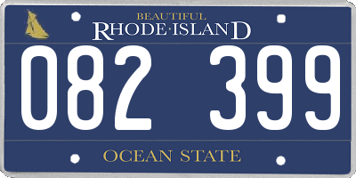 RI license plate 082399