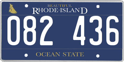 RI license plate 082436
