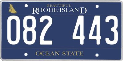 RI license plate 082443